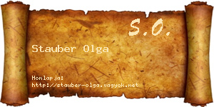 Stauber Olga névjegykártya